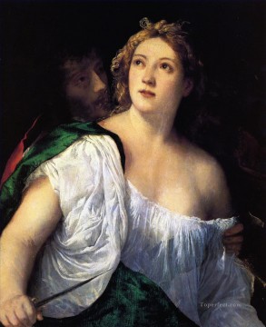 Titian Painting - Suicide of Lucretia 1515 Tiziano Titian